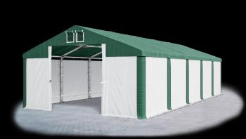 Garážový stan 5x6x3m střecha PVC 560g/m2 boky PVC 500g/m2 konstrukce ZIMA Bílá Zelená Zelené