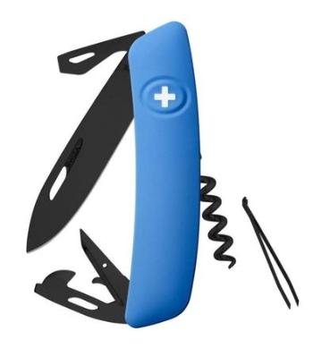 Swiza kapesní nůž D01 Allblack Standard blue, Modrá