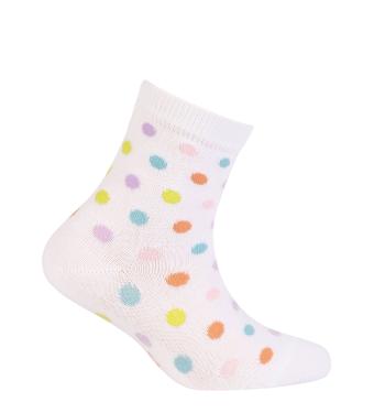 Dívčí ponožky WOLA PUNTÍKY bílé Velikost: 15-17