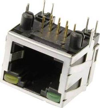 RJ45 konektor econ connect M8L1G3 - zásuvka, vestavná horizontální RJ45 kov, 1 ks