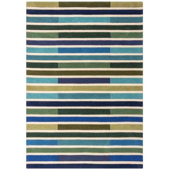 Flair Rugs koberce Ručně všívaný kusový koberec Illusion Piano Green/Multi - 200x290 cm Modrá