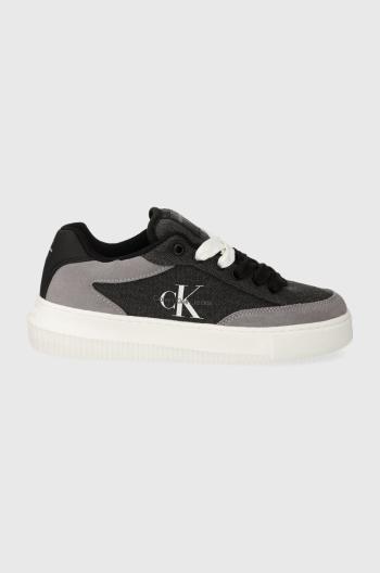 Sneakers boty Calvin Klein Jeans CHUNKY CUPSOLE LACE SKATER BTW černá barva, YW0YW01452