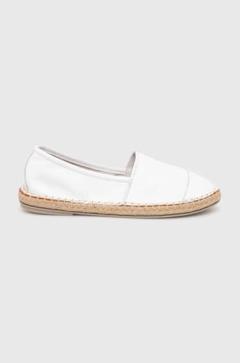 Kožené espadrilky Answear Lab bílá barva