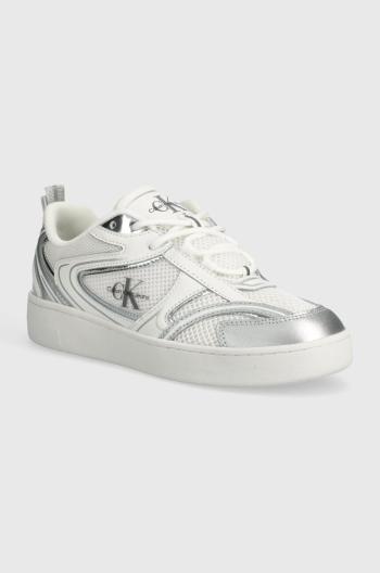 Sneakers boty Calvin Klein Jeans BASKET CUPSOLE LOW MIX ML MR bílá barva, YW0YW01386