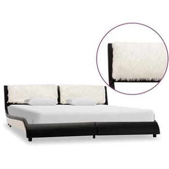 Rám postele černobílý umělá kůže 180x200 cm (280361)