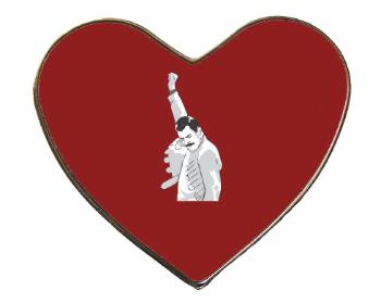 Magnet srdce kov Freddie Mercury