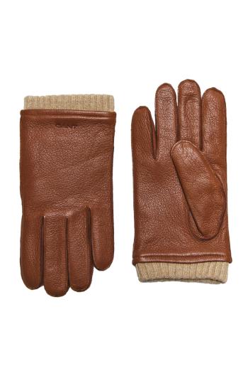 RUKAVICE GANT D1. LEATHER GLOVES hnědá M