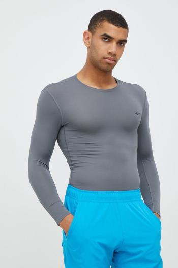 Tréninkové tričko s dlouhým rukávem Reebok Workout Ready šedá barva