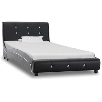 Rám postele černý umělá kůže 90x200 cm (280317)
