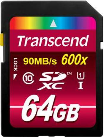 Paměťová karta SDXC, 64 GB, Transcend Ultimate TS64GSDXC10U1, Class 10, UHS-I