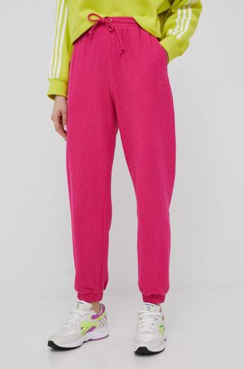 Kalhoty adidas Originals Trefoil Moments HE9506 dámské, růžová barva, hladké