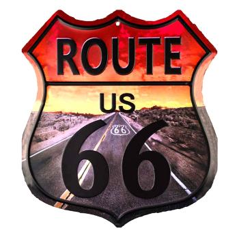 Nástěnná kovová cedule Route 66 - 45*1*50 cm 6Y5061