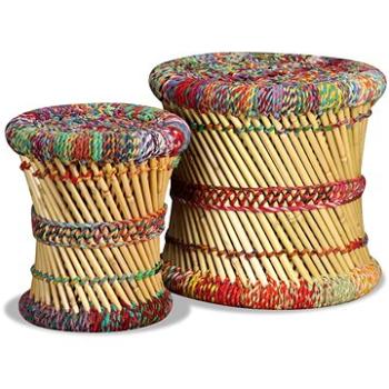 Stoličky chindi design 2 ks vícebarevné bambus