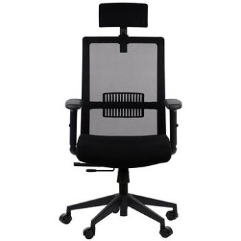 Otočná židle s prodlouženým sedákem RIVERTON M/H, různé barvy, černo-černá (Stema_5903917400053)