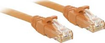 Síťový kabel RJ45 LINDY 48107, CAT 6, U/UTP, 1.00 m, oranžová