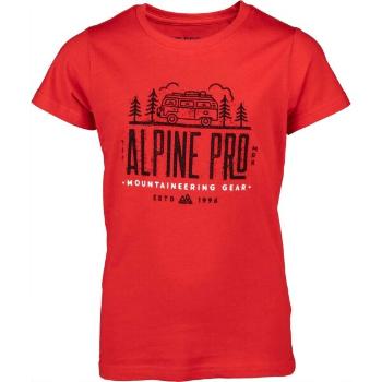 ALPINE PRO ANSOMO Chlapecké tričko, červená, velikost 128-134