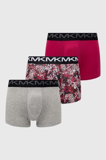 Boxerky Michael Kors 3-pack pánské, růžová barva