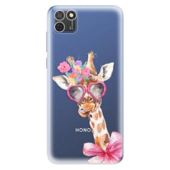 Odolné silikonové pouzdro iSaprio - Lady Giraffe - Honor 9S