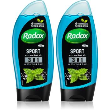 Radox Sport Mint & Sea Salt osvěžující sprchový gel (výhodné balení)