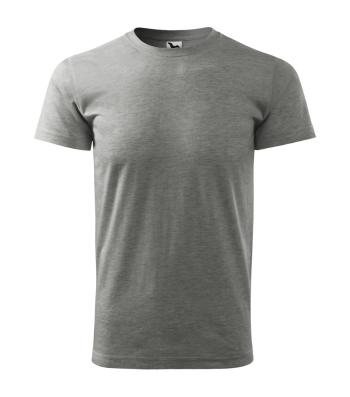 MALFINI Pánské tričko Basic - Tmavě šedý melír | XXXL
