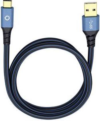 USB 3.0 kabel Oehlbach USB Plus C3 9328, 3.00 m, modrá