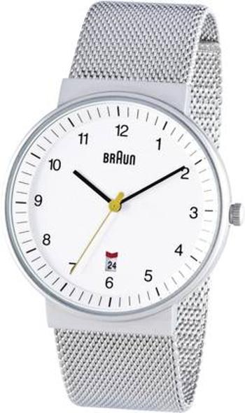 Ručičkové náramkové hodinky Braun Quartz, bílá