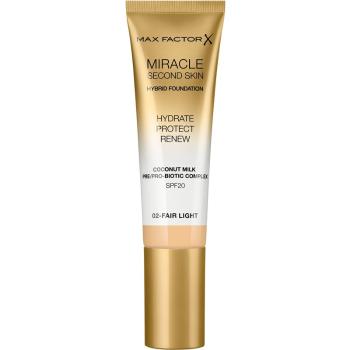 Max Factor Miracle Second Skin hydratační krémový make-up SPF 20 odstín 02 Fair Light 30 ml