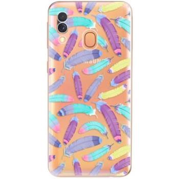 iSaprio Feather Pattern 01 pro Samsung Galaxy A40 (featpatt01-TPU2-A40)
