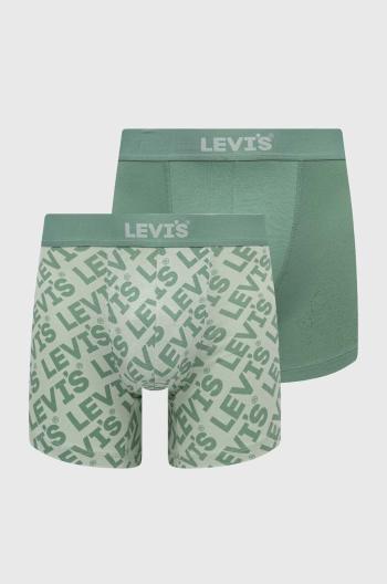 Boxerky Levi's 2-pack pánské, zelená barva