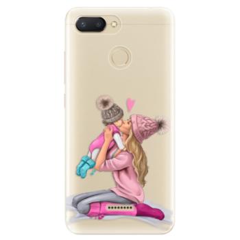 Odolné silikonové pouzdro iSaprio - Kissing Mom - Blond and Girl - Xiaomi Redmi 6