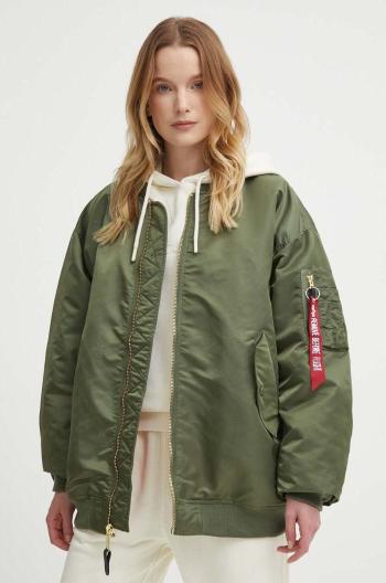 Bomber bunda Alpha Industries MA-1 CORE WMN zelená barva, zimní, oversize