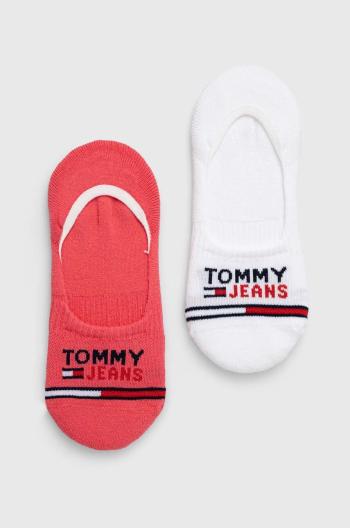 Ponožky Tommy Jeans růžová barva