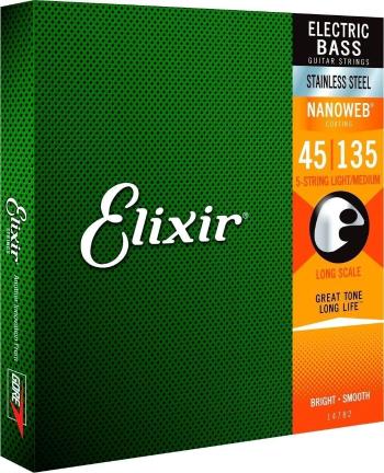 Elixir 14782 NanoWeb Light/Medium 45-135 Struny pro 5-strunnou baskytaru