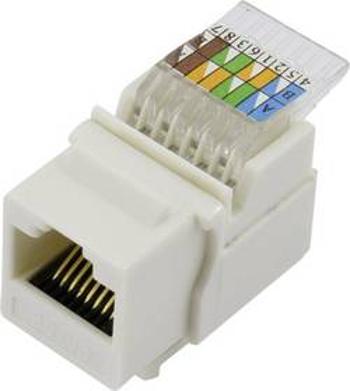 RJ45 konektor TRU COMPONENTS 93013c1173 - zásuvka, zahnutá RJ45 Cat5e šedá, 1 ks