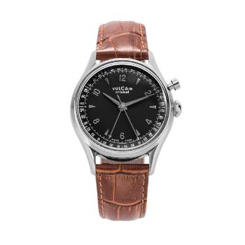 Vulcain Cricket Tradition 36 mm - Black - Brown Alligator