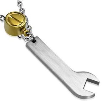 Šperky4U Ocelový přívěšek - nářadí klíč - OPP1459