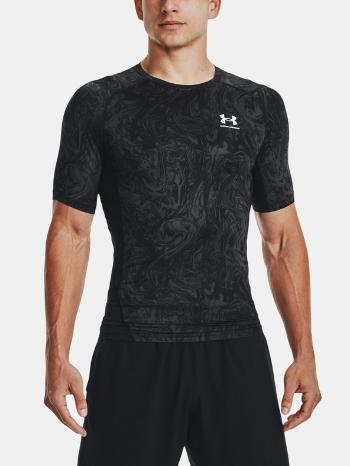 Under Armour UA HG Armour Comp Print SS Triko Černá