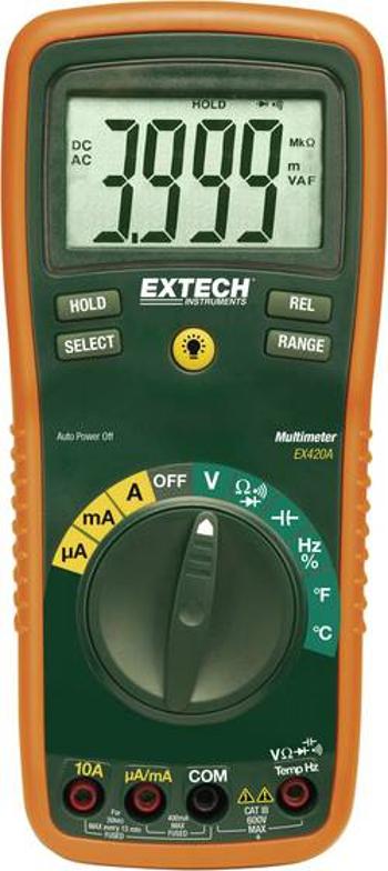 Digitální multimetr Extech EX420, 0,1 Ω - 40 MΩ, 0,001 Hz - 10 MHz, 0,01 nF - 100 µF, -20 - 750 °C