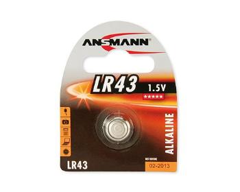 Ansmann LR43 alkalická, 186, V12GA, knoflíková, 1,5 V