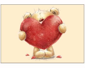 Plakát typ A4-A0 Teddy with heart