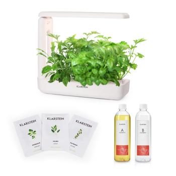Klarstein GrowIt Cuisine Starter Kit Europa, 10 sazenic, 25 W LED, 2 l, Europe Seeds, živný roztok