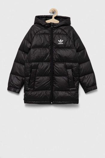 Dětská péřová bunda adidas Originals DOWN JACKET ELO černá barva