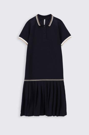Dívčí šaty Coccodrillo tmavomodrá barva, mini, oversize