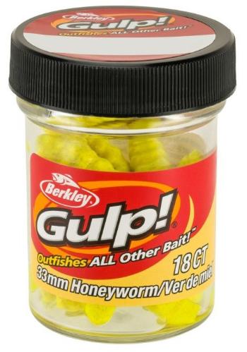 Berkley umělé nástrahy gulp honey worm-honey yellow 3,3 cm