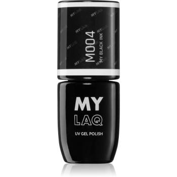 MYLAQ UV Gel Polish gelový lak na nehty odstín My Black Ink 5 ml