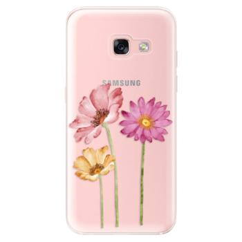 Odolné silikonové pouzdro iSaprio - Three Flowers - Samsung Galaxy A3 2017