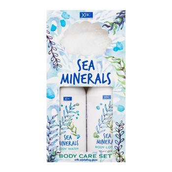 Xpel Sea Minerals Body Care Set dárková kazeta sprchový gel Sea Minerals 300 ml + tělové mléko Sea Minerals 300 ml + exfoliační rukavice pro ženy