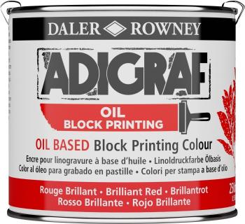 Daler Rowney Adigraf Block Printing Oil Barva na linoryt Brilliant Red 250 ml