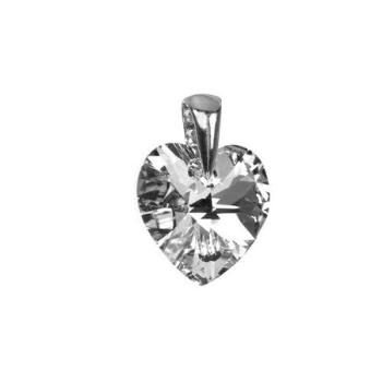 Silvego Stříbrný přívěsek Xilion Heart Argent se Swarovski Elements LSW165P