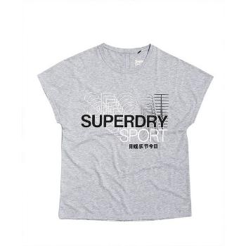 Superdry CORE SPLIT BACK TEE Dámské tričko, šedá, velikost L